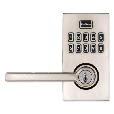 Kwikset SmartCode 917 Series Electronic Halifax Lever, Satin Nickel
